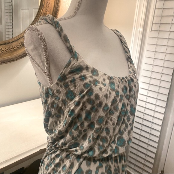 2/$30 Ann Taylor LOFT Stunning Long Animal Print Gown Dress Small S - Picture 3 of 7